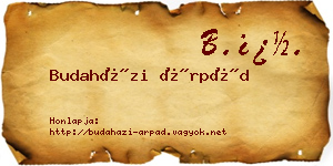 Budaházi Árpád névjegykártya